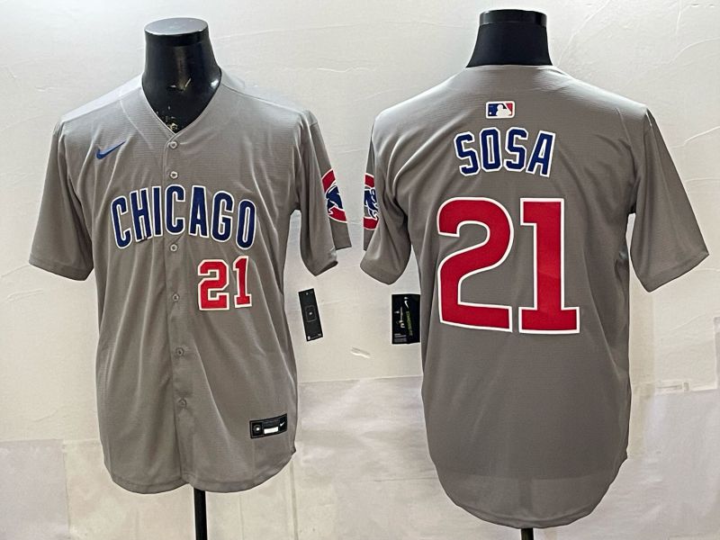 Men 2026 Chicago Cubs #21 Sosa Grey Game Nike MLB Jersey style 004